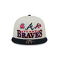 ATLANTA BRAVES ARCHIVE 9FIFTY SNAPBACK HAT - CHROME WHITE