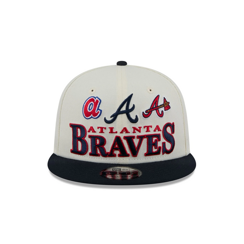 ATLANTA BRAVES ARCHIVE 9FIFTY SNAPBACK HAT - CHROME WHITE