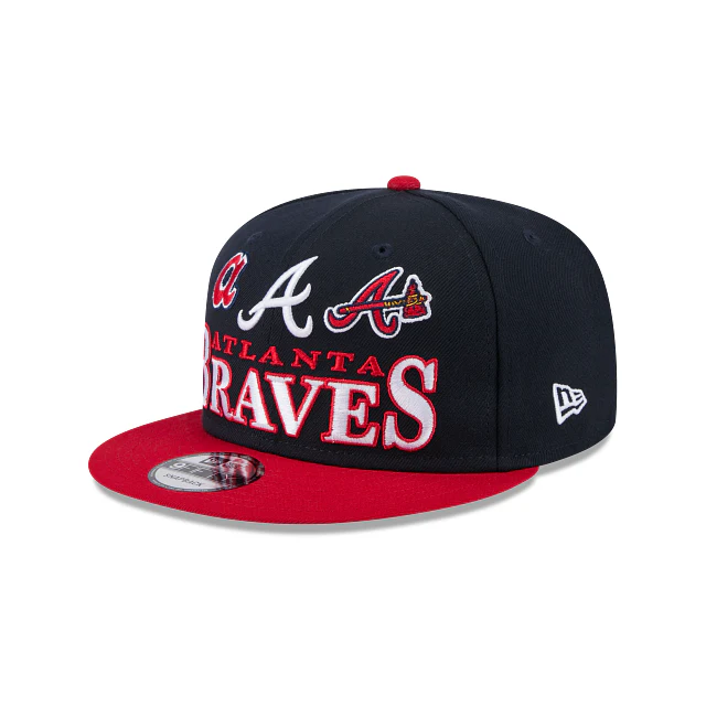 ATLANTA BRAVES ARCHIVE 9FIFTY SNAPBACK HAT - NAVY