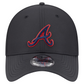 ATLANTA BRAVES BLACK NIGHT 39THIRTY FLEX FIT HAT - BLACK