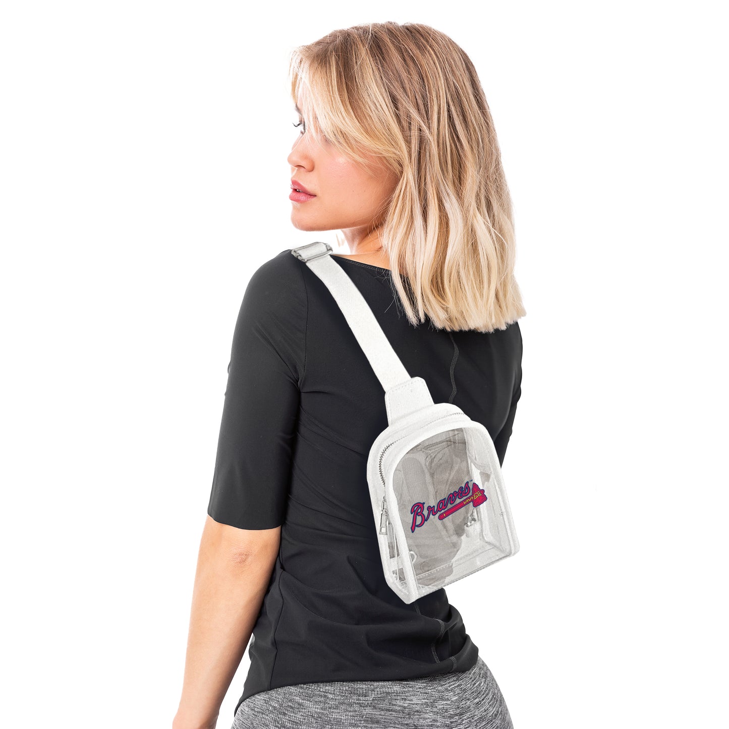 ATLANTA BRAVES CLEAR STADIUM MINI SLING BAG