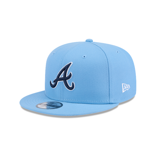 ATLANTA BRAVES EVERGREEN BASIC 9FIFTY SNAPBACK HAT - SKY