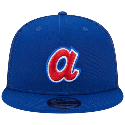 ATLANTA BRAVES EVERGREEN TRUCKER 9FIFTY SNAPBACK HAT - BLUE