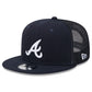 ATLANTA BRAVES EVERGREEN TRUCKER 9FIFTY SNAPBACK HAT - NAVY