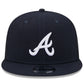 ATLANTA BRAVES EVERGREEN TRUCKER 9FIFTY SNAPBACK HAT - NAVY