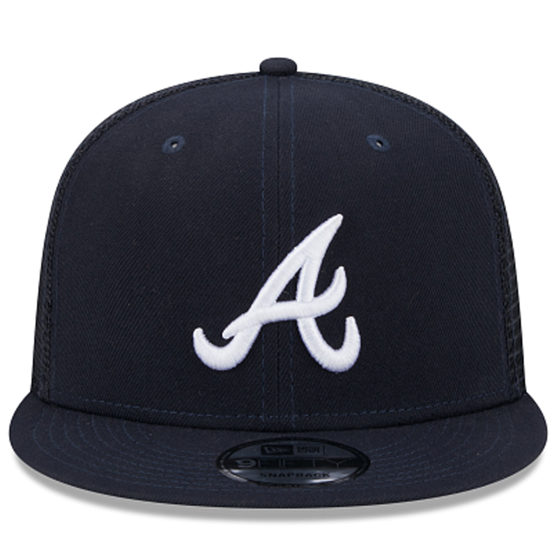 ATLANTA BRAVES EVERGREEN TRUCKER 9FIFTY SNAPBACK HAT - NAVY