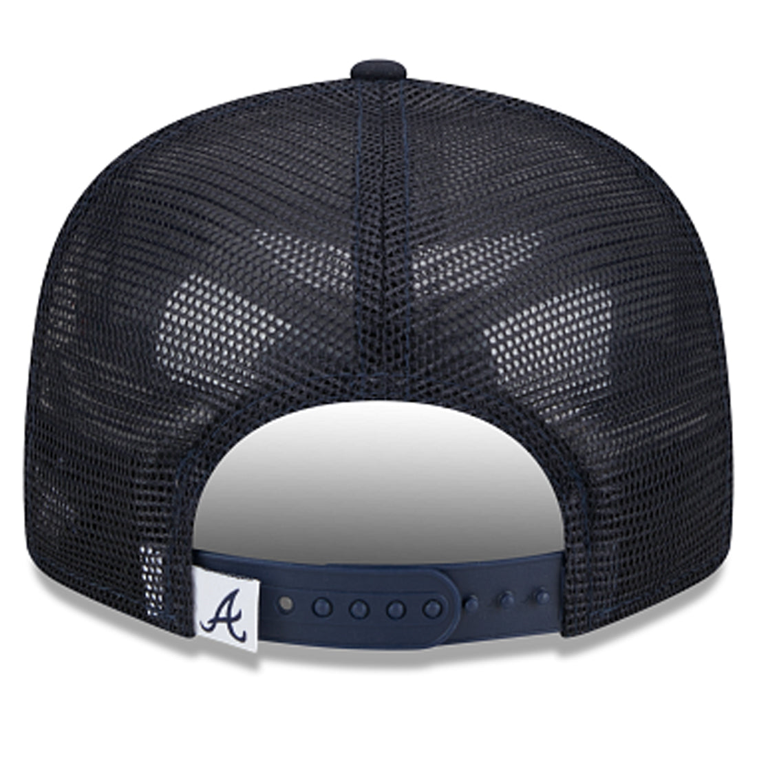 ATLANTA BRAVES EVERGREEN TRUCKER 9FIFTY SNAPBACK HAT - NAVY