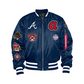 ATLANTA BRAVES MEN'S ALPHA INDUSTRIES REVERSIBLE BOMBER JACKET