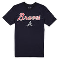ATLANTA BRAVES MEN'S NEW ERA EVERGREEN BASIC T-SHIRT - NAVY