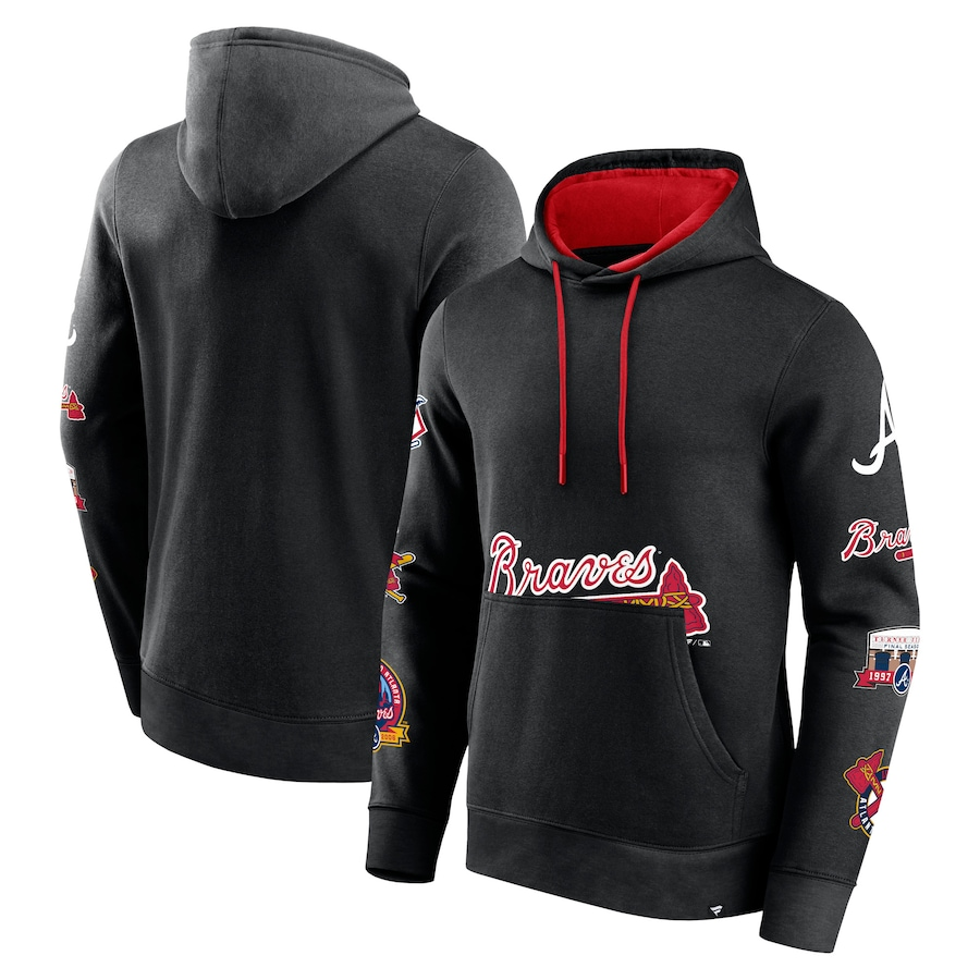 ATLANTA BRAVES MEN'S WILD WINNER PULLOVER HOODED SWEATSHIRT
