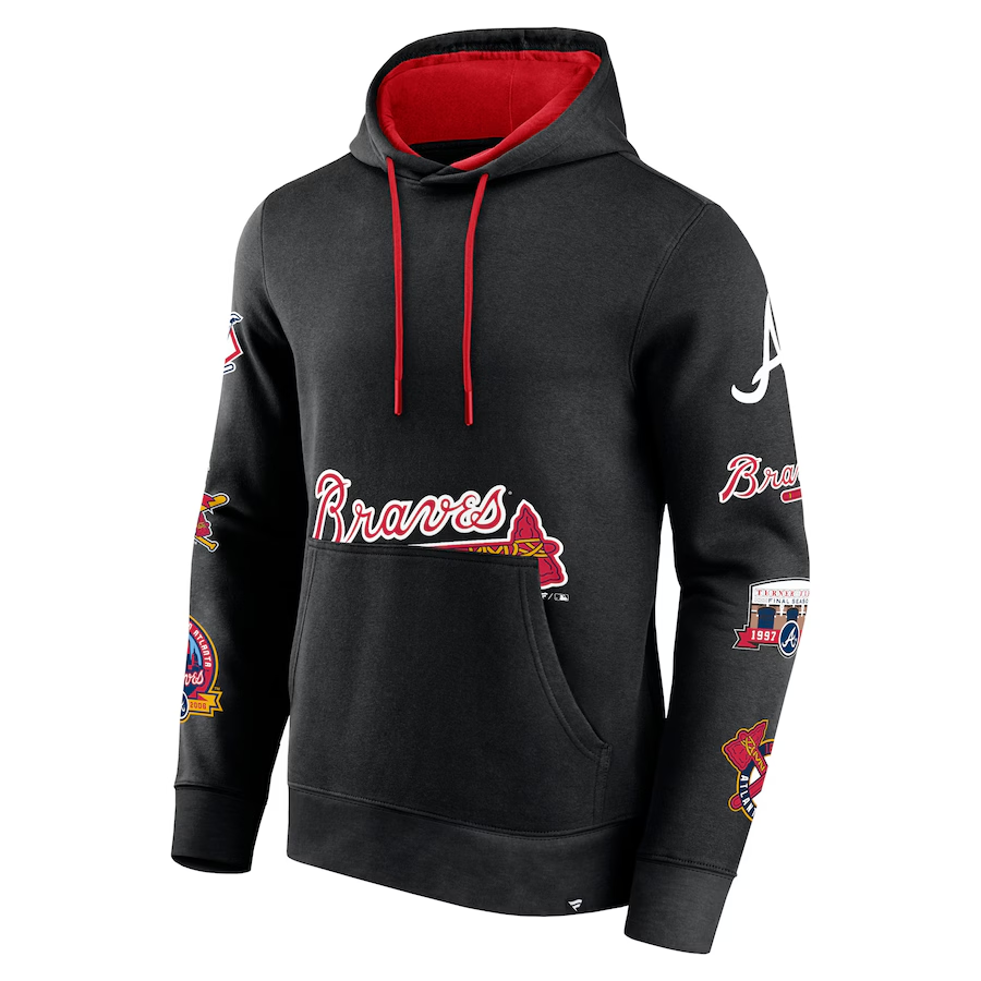 ATLANTA BRAVES MEN'S WILD WINNER PULLOVER HOODED SWEATSHIRT