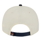 ATLANTA BRAVES NEW ERA CLASSIC 9FIFTY A-FRAME SNAPBACK HAT - CHROME WHITE/NAVY