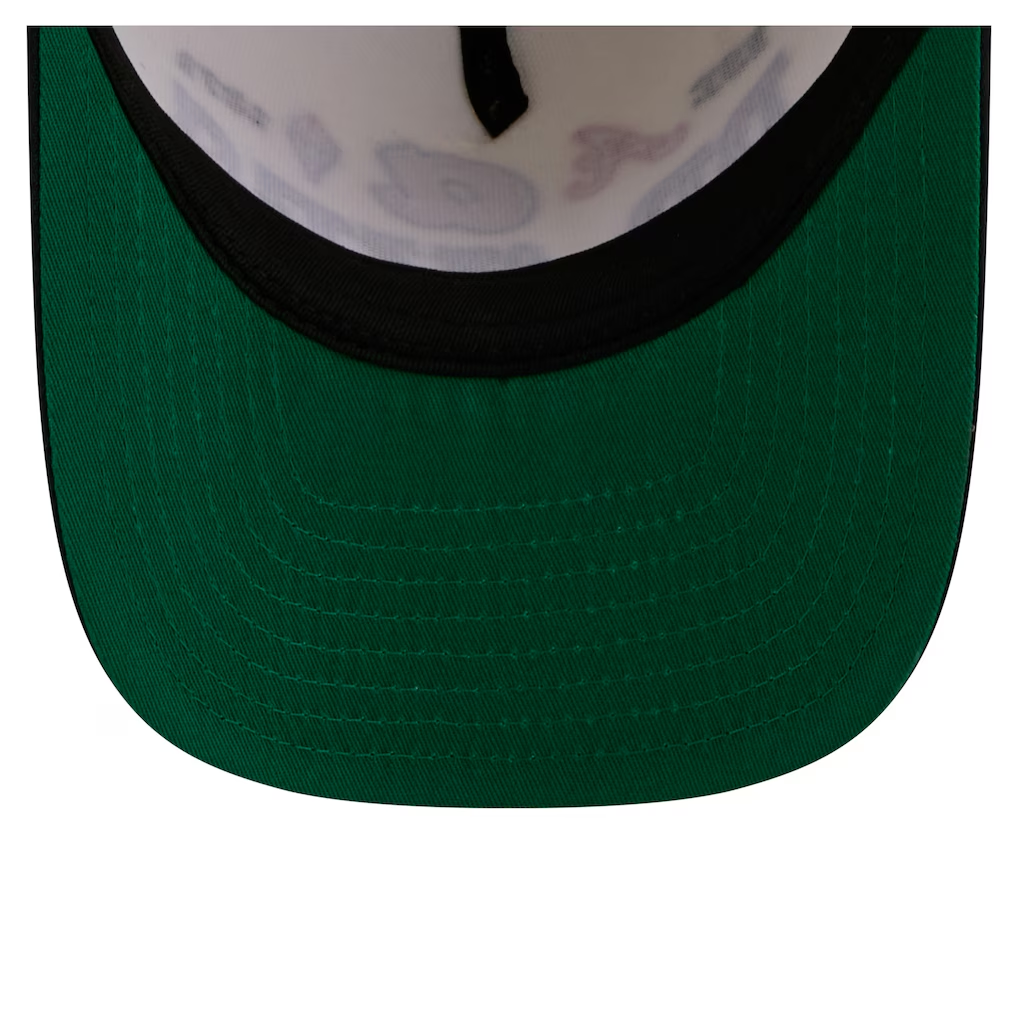 ATLANTA BRAVES NEW ERA TRI-HIT 9FIFTY A-FRAME SNAPBACK HAT - CHROME WHITE/NAVY