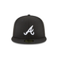 ATLANTA BRAVES SIDEPATCH 2021 WORLD SERIES 59FIFTY FITTED HAT - BLACK/ WHITE