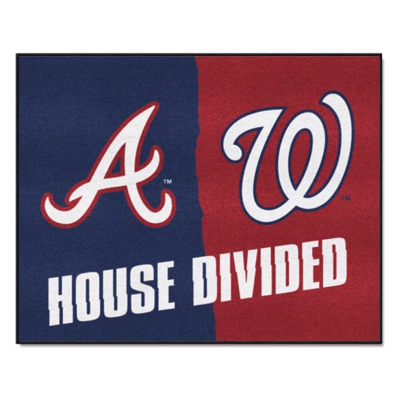 ATLANTA BRAVES / WASHINGTON NATIONALS HOUSE DIVIDED 34" X 42.5" MAT