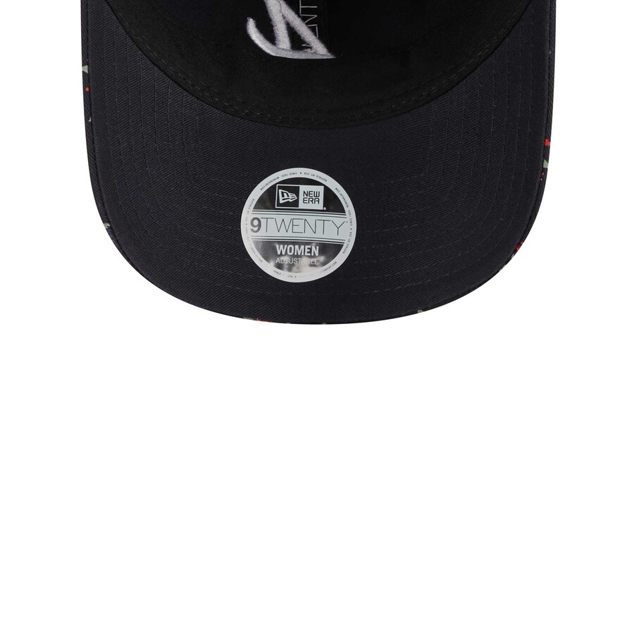 ATLANTA BRAVES WOMEN'S BLOOM 9TWENTY ADJUSTABLE HAT - NAVY