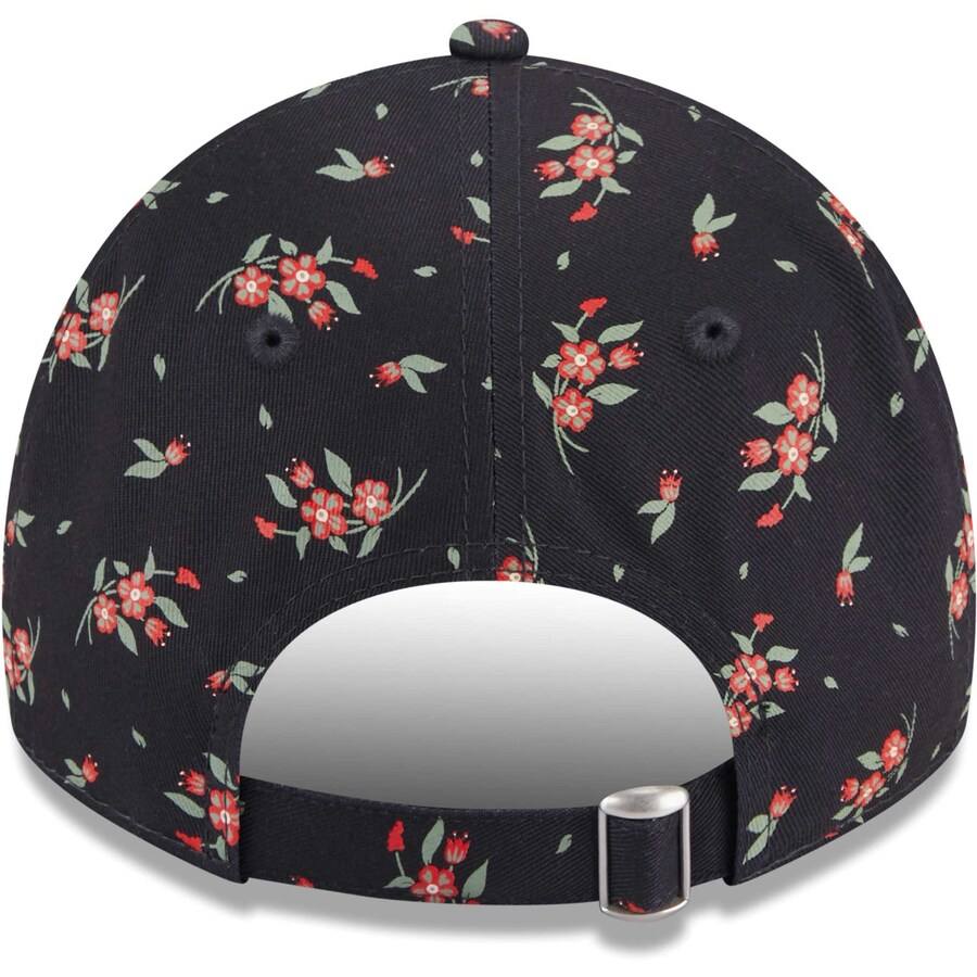 ATLANTA BRAVES WOMEN'S BLOOM 9TWENTY ADJUSTABLE HAT - NAVY