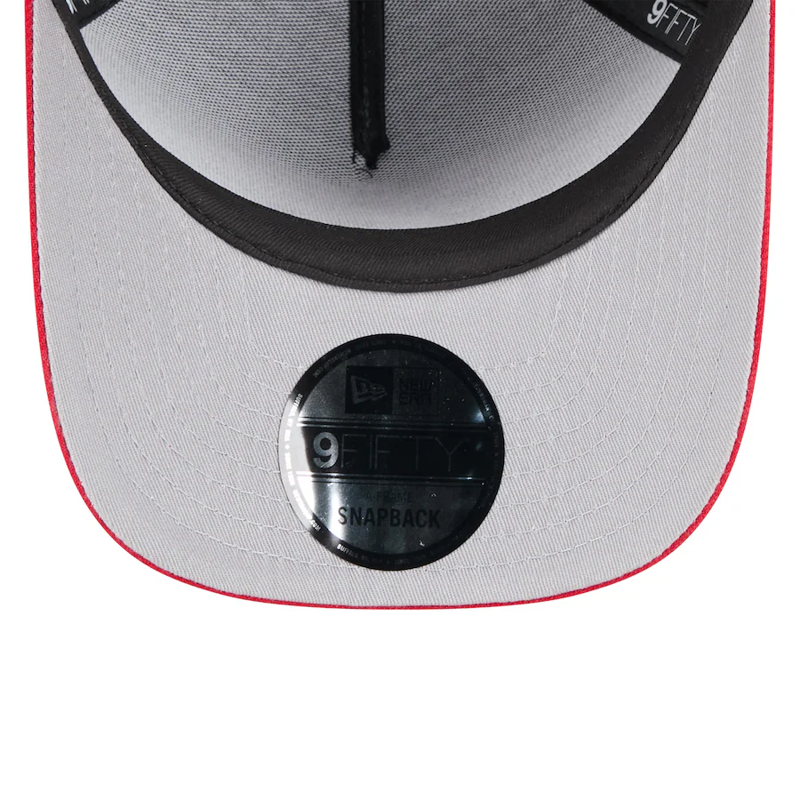 ATLANTA FALCONS 2025 NFL DRAFT 9FIFTY A-FRAME SNAPBACK HAT - BLACK/RED