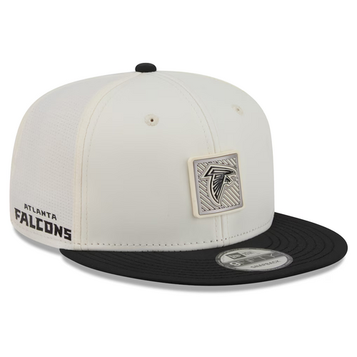ATLANTA FALCONS 2026 NFL TRAINING CAMP 9FIFTY SNAPBACK HAT - CHROME WHITE/BLACK