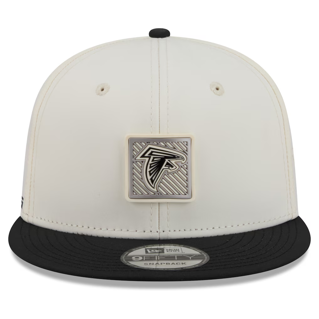 ATLANTA FALCONS 2026 NFL TRAINING CAMP 9FIFTY SNAPBACK HAT - CHROME WHITE/BLACK
