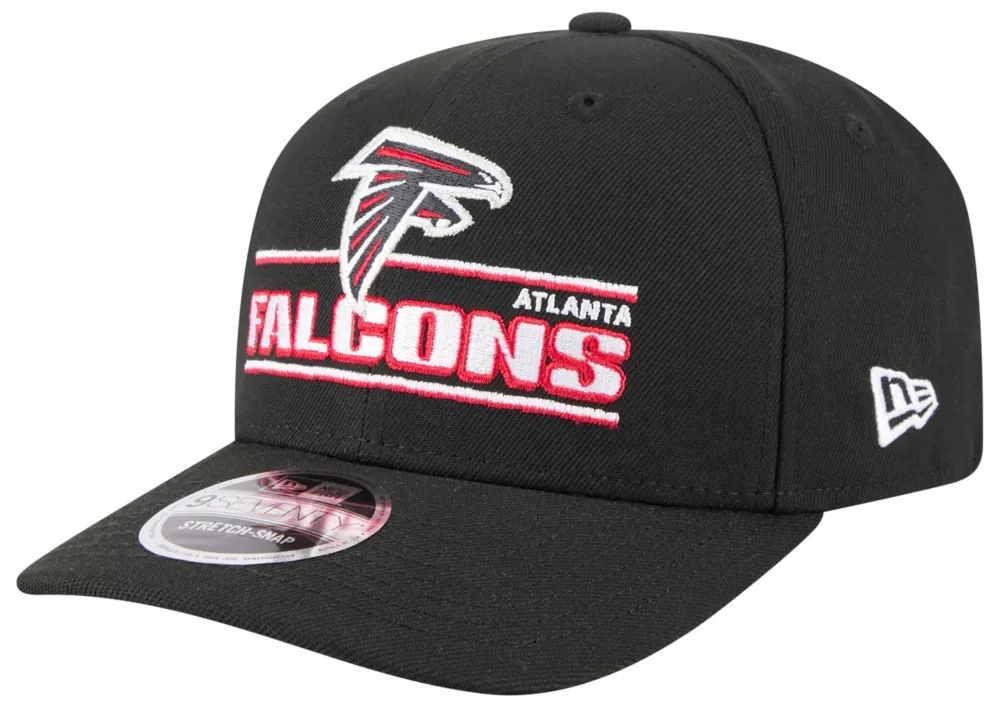 ATLANTA FALCONS STATED 9SEVENTY STRETCH-SNAP ADJUSTABLE HAT - BLACK