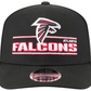 ATLANTA FALCONS STATED 9SEVENTY STRETCH-SNAP ADJUSTABLE HAT - BLACK