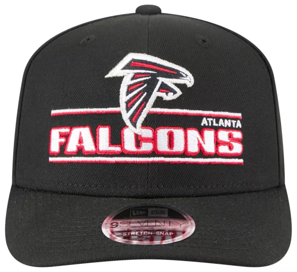 ATLANTA FALCONS STATED 9SEVENTY STRETCH-SNAP ADJUSTABLE HAT - BLACK
