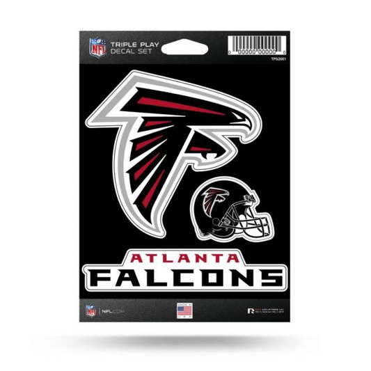 ATLANTA FALCONS TRIPLE PLAY DECAL SET