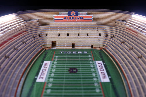 AUBURN TIGERS 25 LAYER 3D STADIUM LIGHTED END TABLE