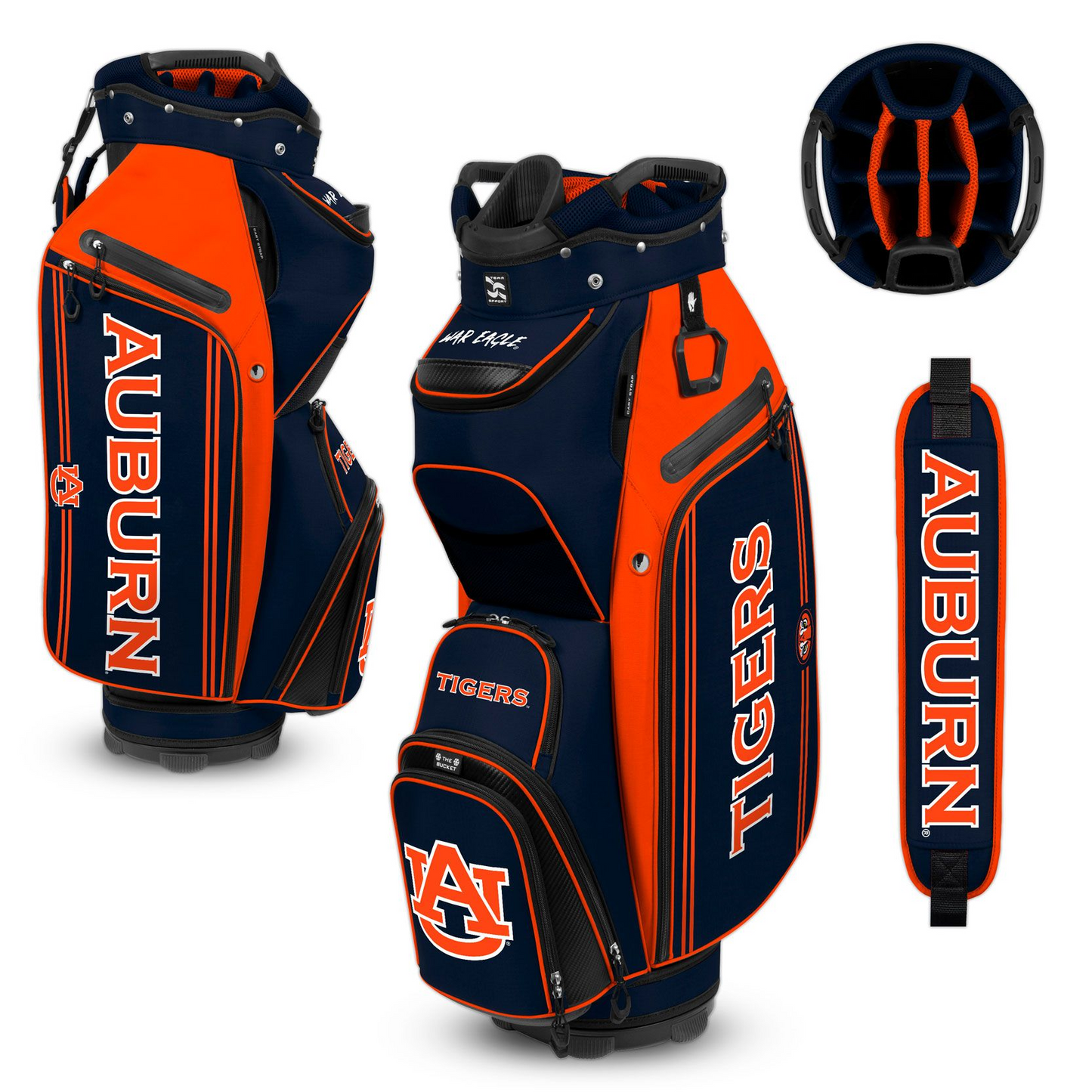 AUBURN TIGERS TEAM EFFORT BUCKET III COOLER CART GOLF BAG