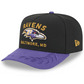 BALTIMORE RAVENS 2025 NFL DRAFT 9FIFTY A-FRAME SNAPBACK HAT - BLACK/PURPLE