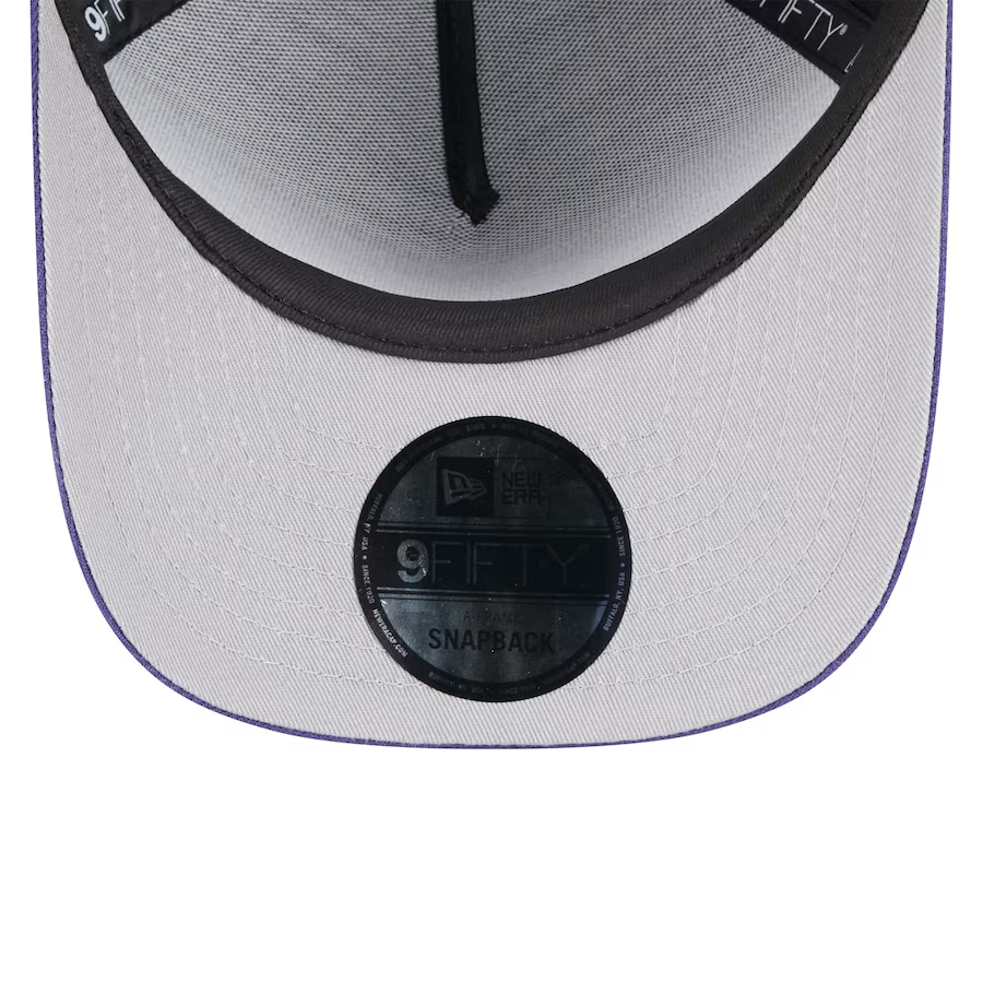 BALTIMORE RAVENS 2025 NFL DRAFT 9FIFTY A-FRAME SNAPBACK HAT - BLACK/PURPLE