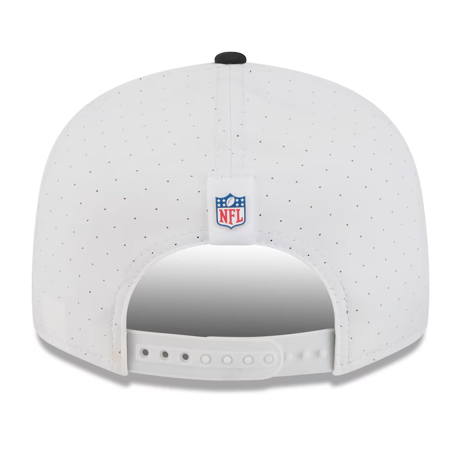 BALTIMORE RAVENS 2025 NFL TRAINING CAMP 9FIFTY SPLIT PANEL SNAPBACK HAT - WHITE