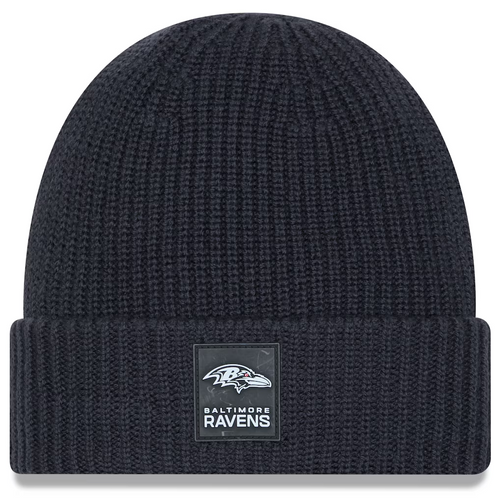 BALTIMORE RAVENS 2025 SIDELINE COLD WEATHER CUFFED KNIT - CHARCOAL