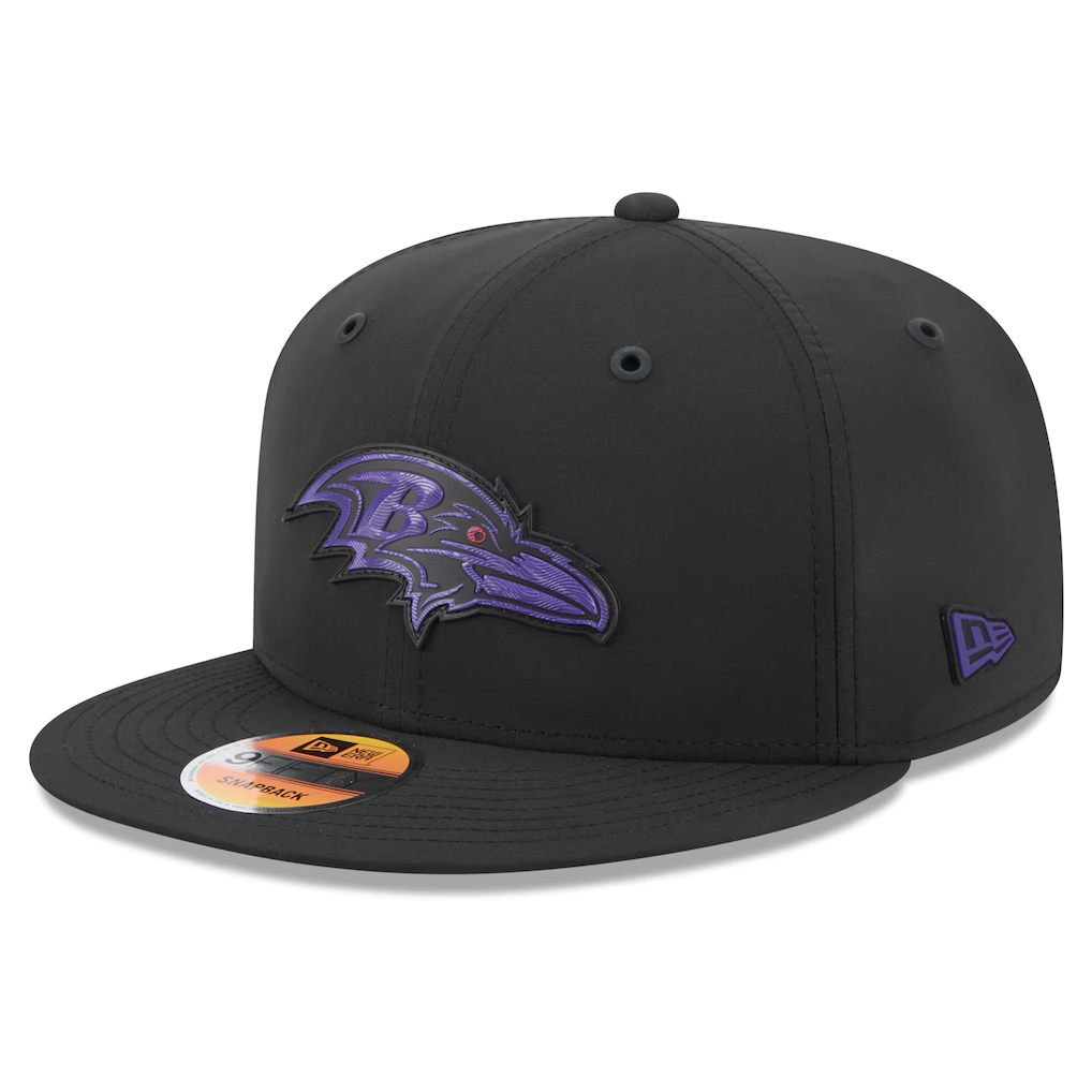 BALTIMORE RAVENS 2026 NFL SIDELINE 9FIFTY SNAPBACK HAT - BLACK