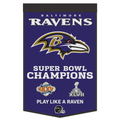 BANDERA DE CELEBRACIÓN DE LANA DE 24" X 38" DE LOS CUERVOS DE BALTIMORE