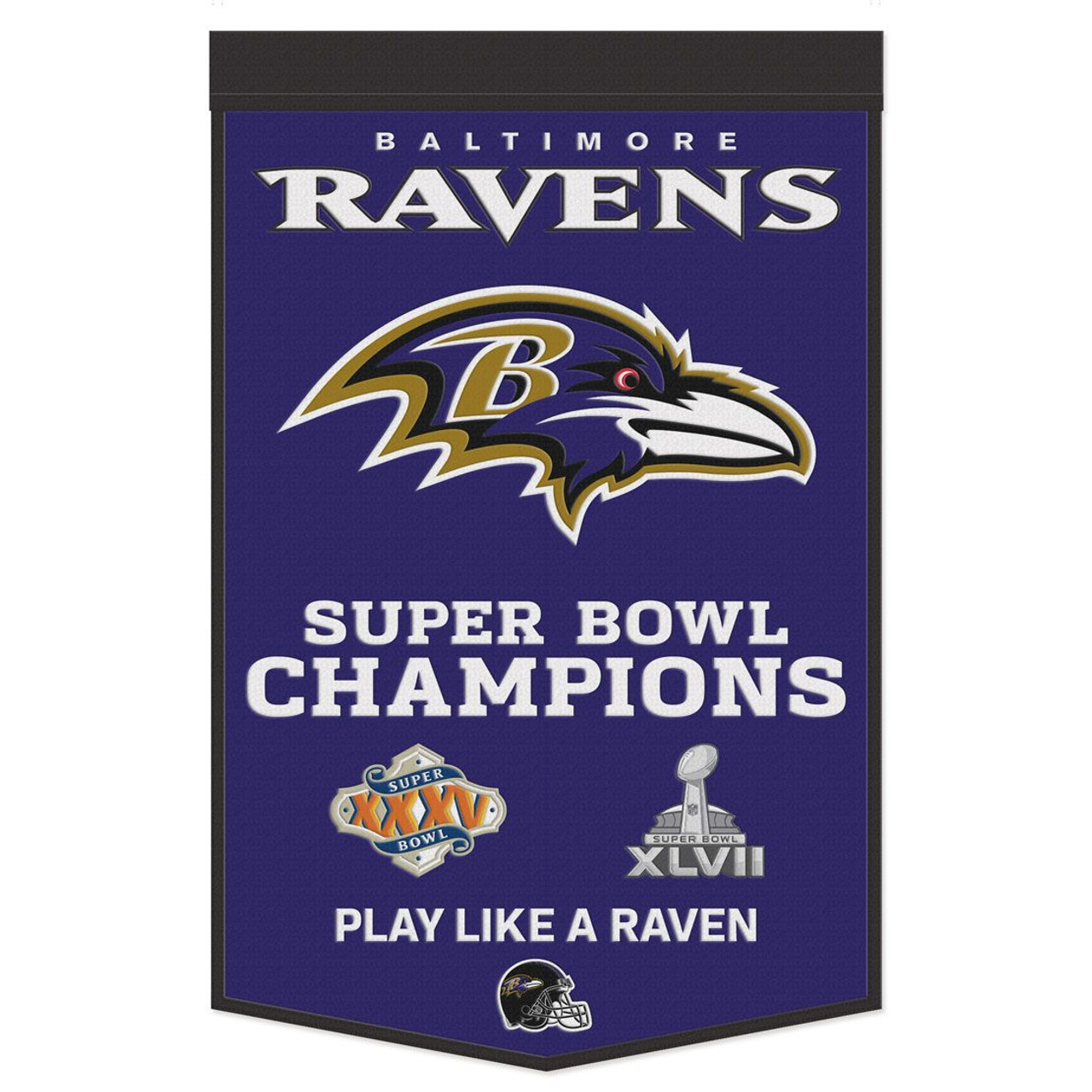 BALTIMORE RAVENS 24" X 38" CELEBRATION WOOL BANNER