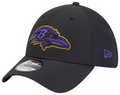 BALTIMORE RAVENS BLACK NIGHT 39THIRTY FLEX FIT HAT - BLACK