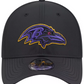 BALTIMORE RAVENS BLACK NIGHT 39THIRTY FLEX FIT HAT - BLACK
