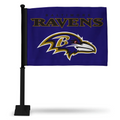 BALTIMORE RAVENS CAR FLAG - BLACK POLE