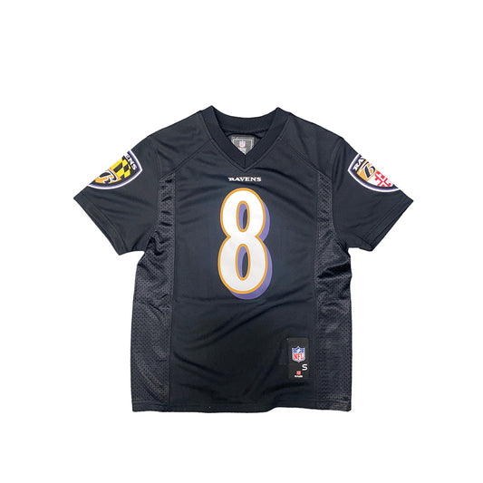 BALTIMORE RAVENS LAMAR JACKSON YOUTH MID TIER JERSEY - BLACK