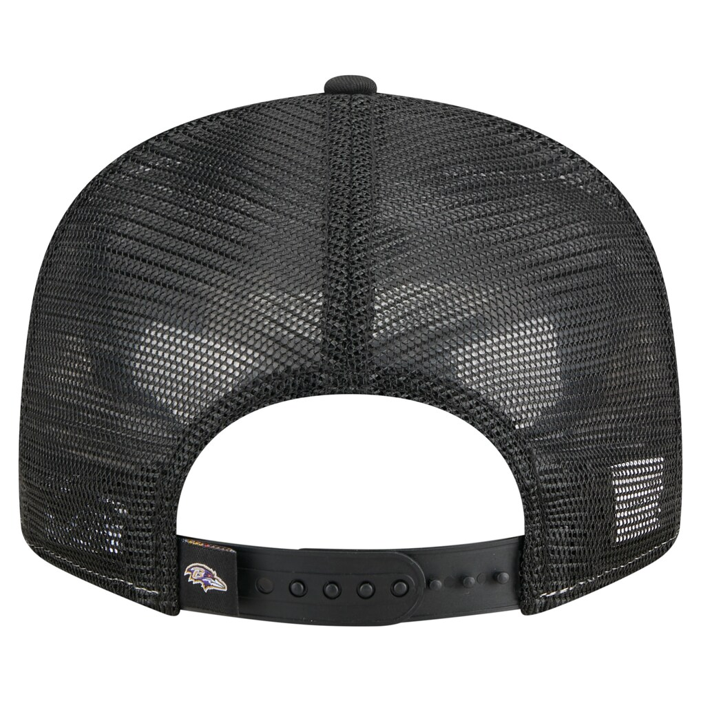 BALTIMORE RAVENS OUTDOOR SPLIT PANEL TRUCKER 9FIFTY SNAPBACK HAT