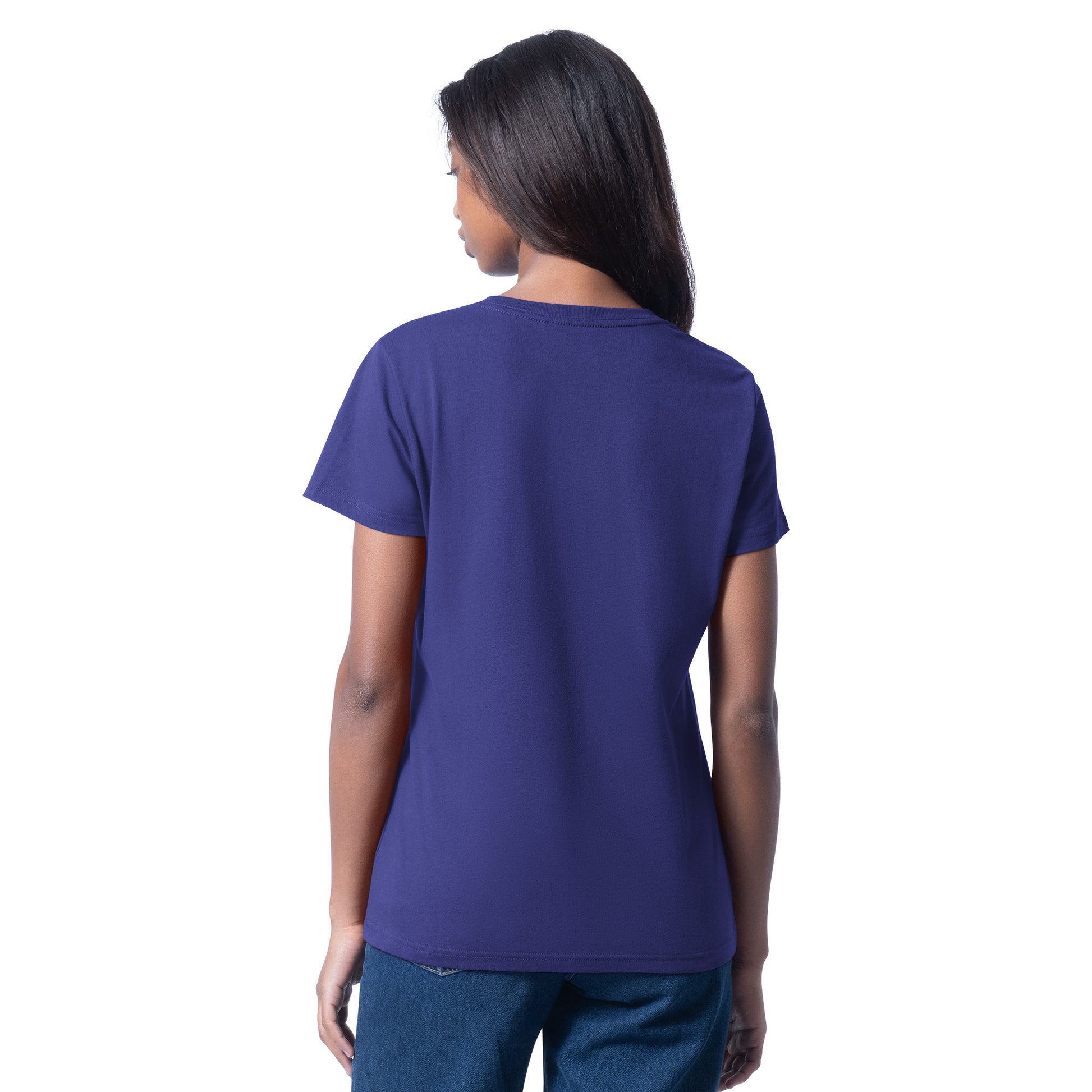 BALTIMORE RAVENS WOMEN'S G-III 4HER BY CARL BANKS CHEER DANCE II T-SHIRT - PURPLE