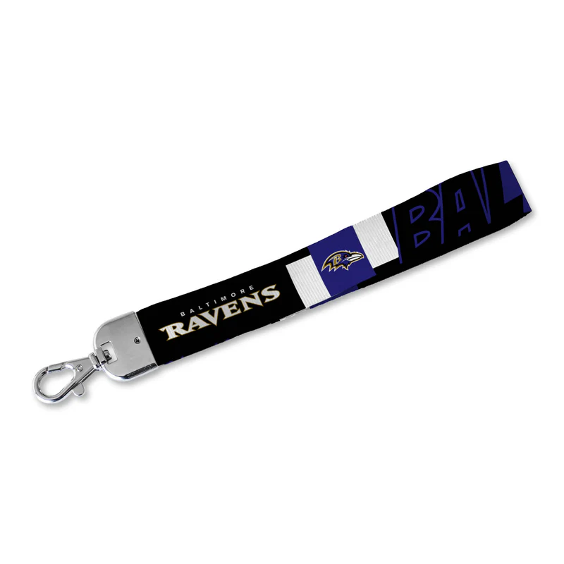 BALTIMORE RAVENS WRISTLET LANYARD KEYCHAIN