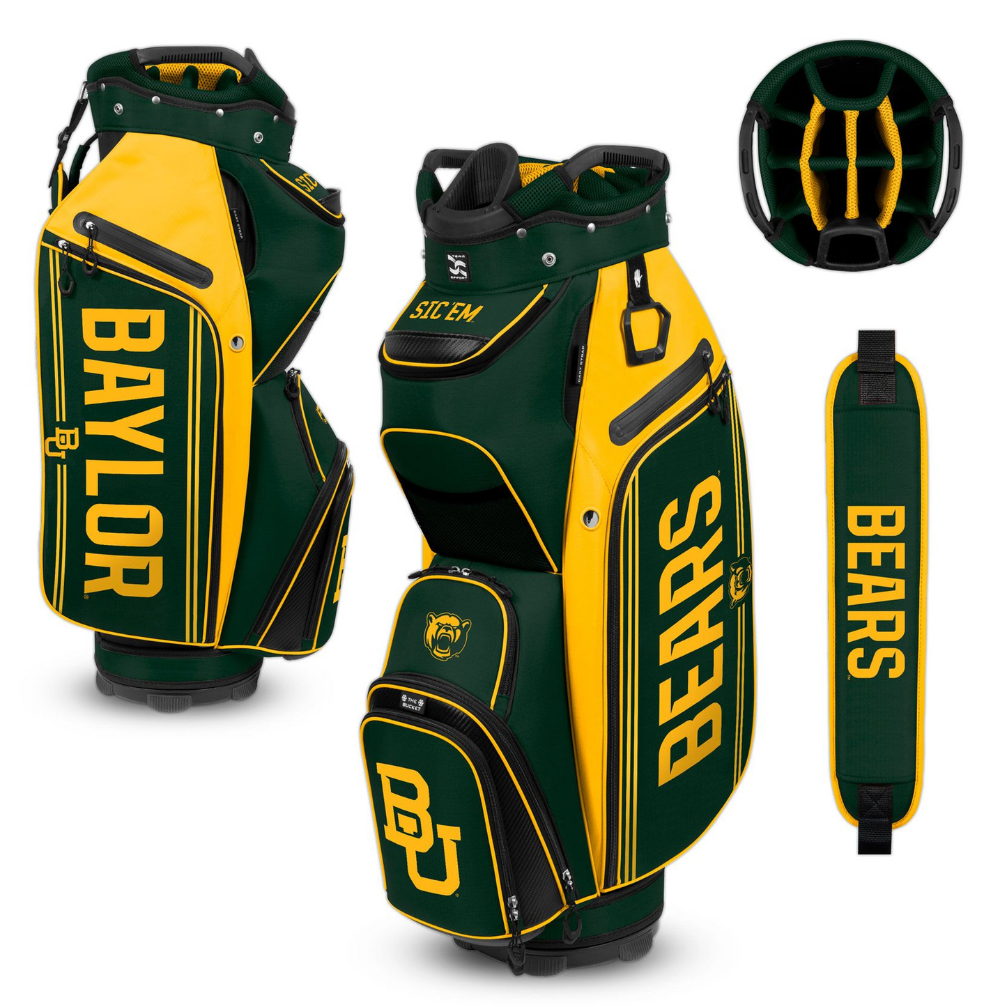 BAYLOR BEARS TEAM EFFORT BUCKET III COOLER CART GOLF BAG