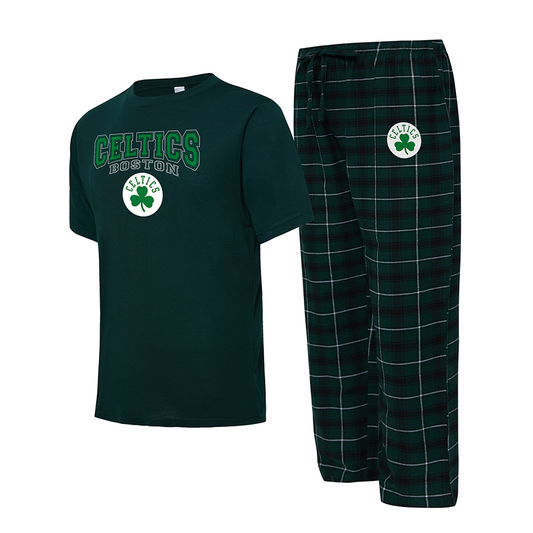 BOSTON CELTICS MEN'S ARTIC T-SHIRT & FLANNEL PANT SET