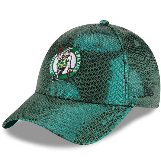 BOSTON CELTICS WOMEN'S SEQUIN 9FORTY ADJUSTABLE HAT