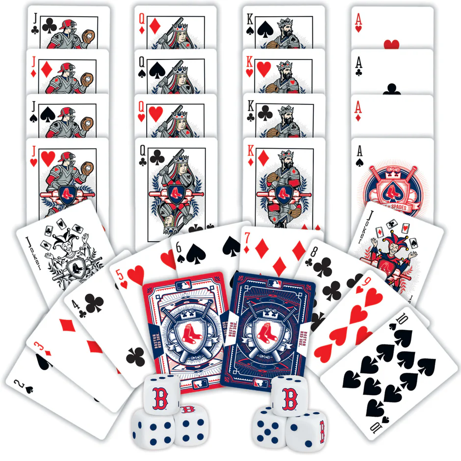 BOSTON RED SOX 2-PACK CARD AND DICE SET