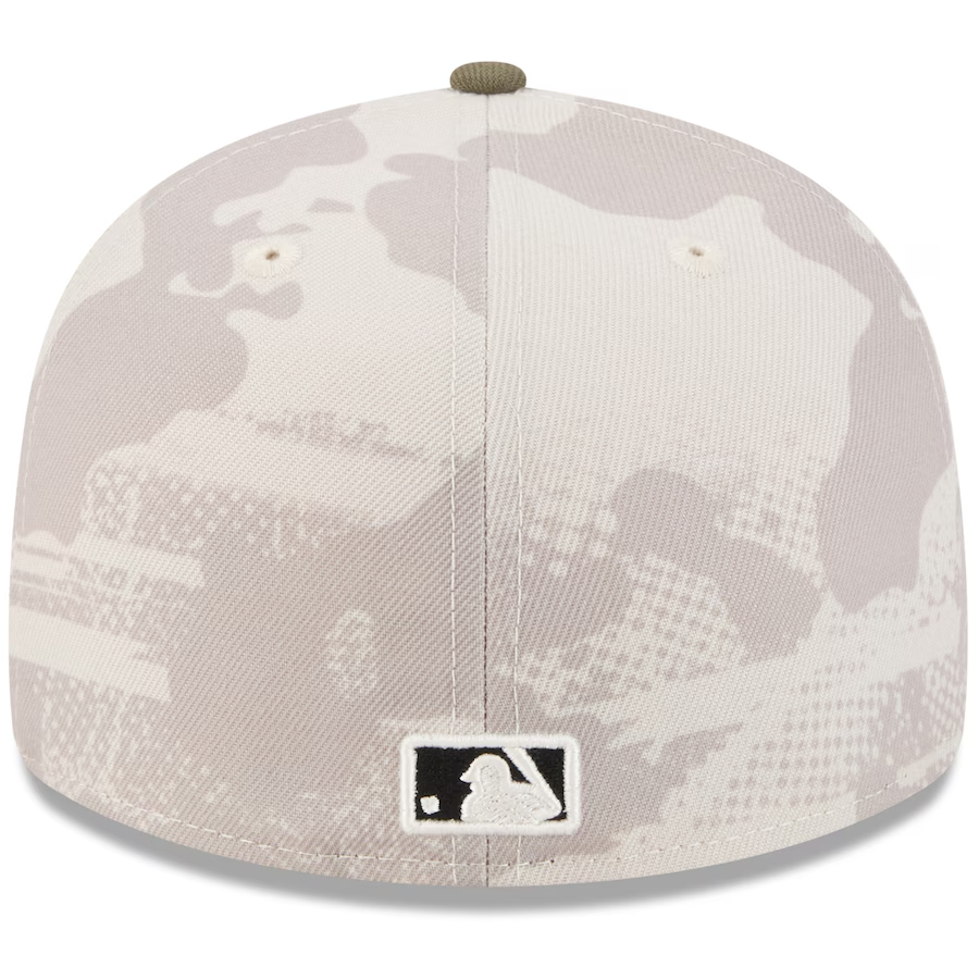 BOSTON RED SOX 2025 MLB ARMED FORCES 59FIFTY FITTED HAT - STONE/OLIVE