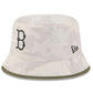 BOSTON RED SOX 2025 MLB ARMED FORCES BUCKET HAT - STONE